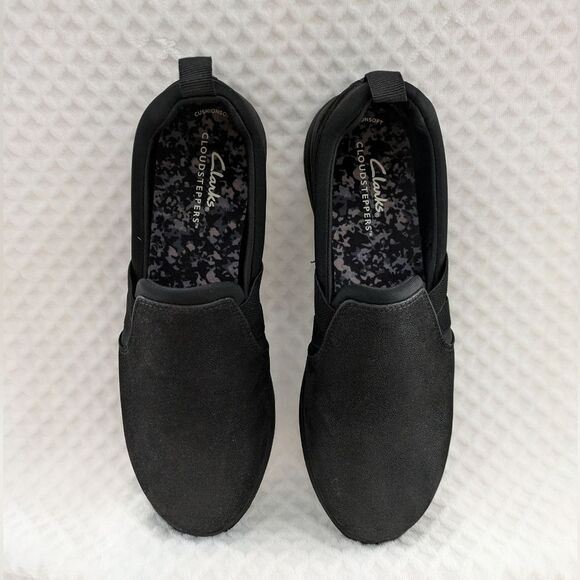 Women's Black Clarks Cloudsteppers  Breeze Bali Slip-On Shoes Size 6 1/2M - Picture 7 of 10
